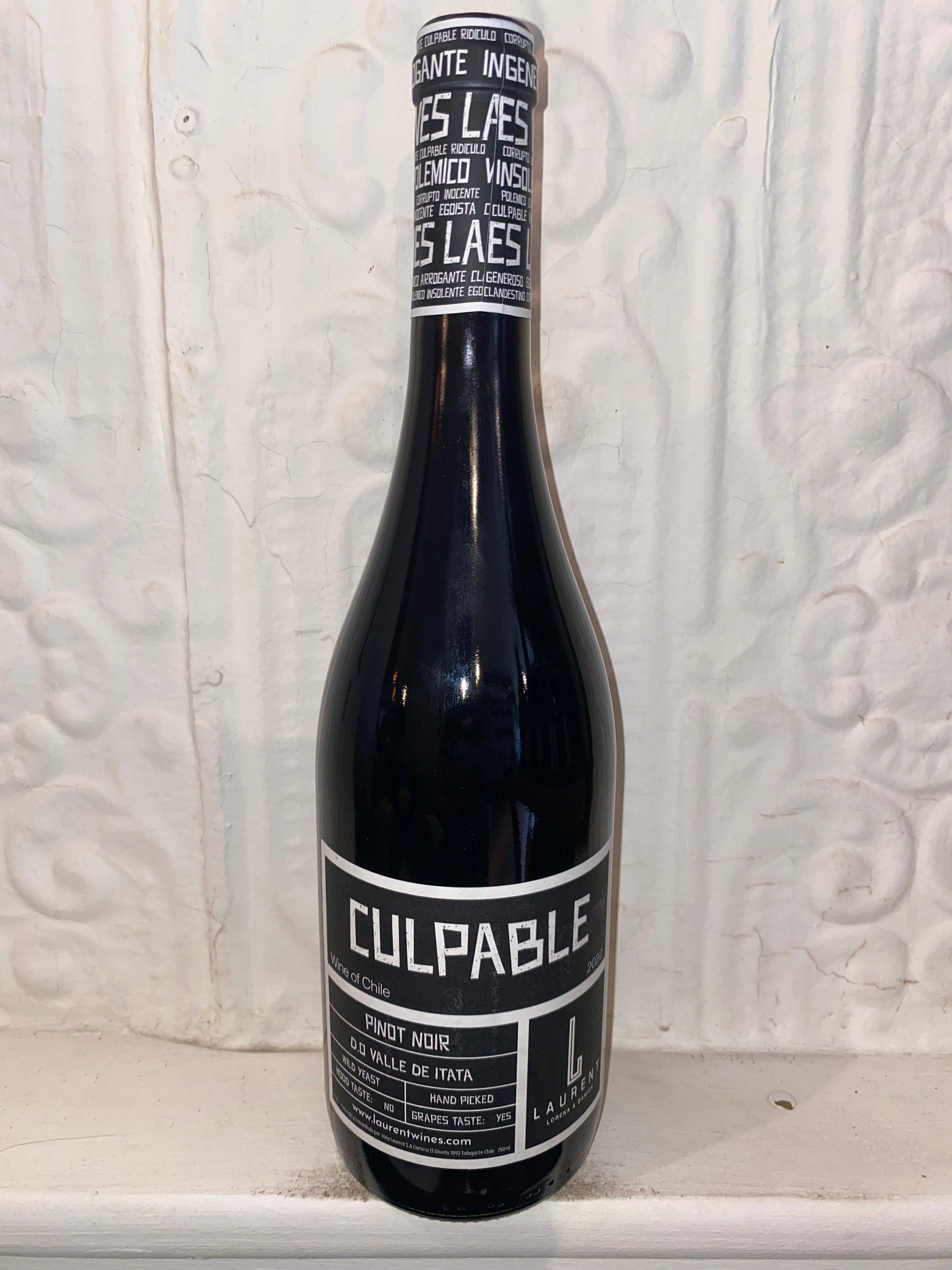 Culpable Pinot Noir, Laurent Family 2022 (Miapo Valley, Chile)-Wine-Bibber & Bell
