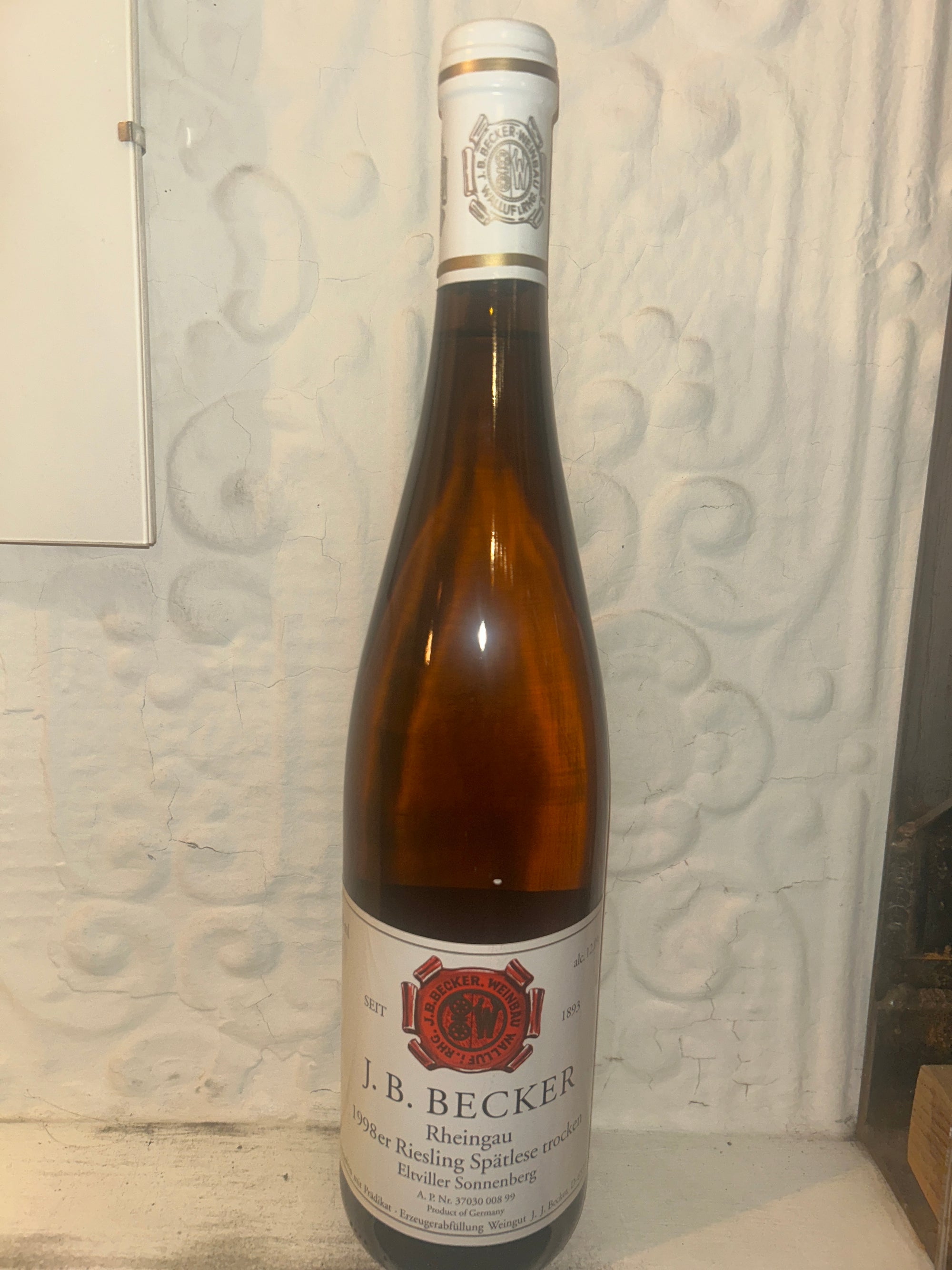 Riesling Spatlese Trocken Etviller Sonnenberg, JB Becker1998 (Rhinegau, Germany)-Wine-Bibber & Bell