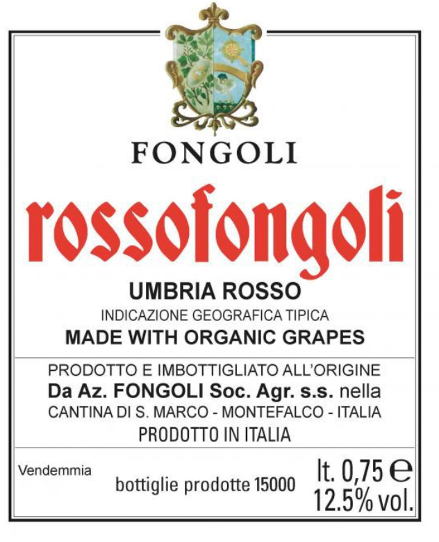 Umbria Rosso, Fongoli 2023 (Umbria, Italy)-Wine-Bibber & Bell