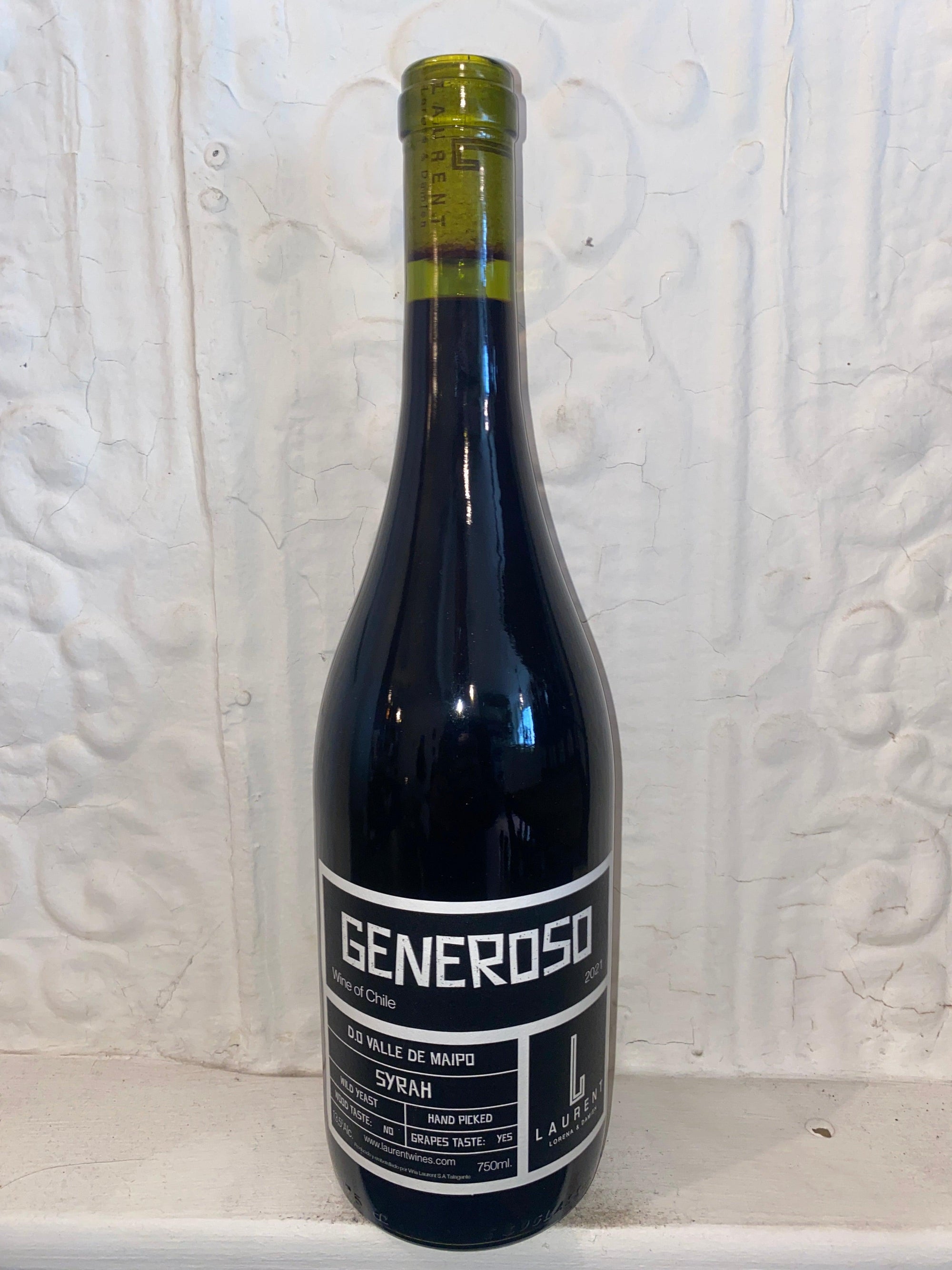 Syrah Generoso, Family Laurent 2021 (Maipo Valley, Chile)-Bibber & Bell